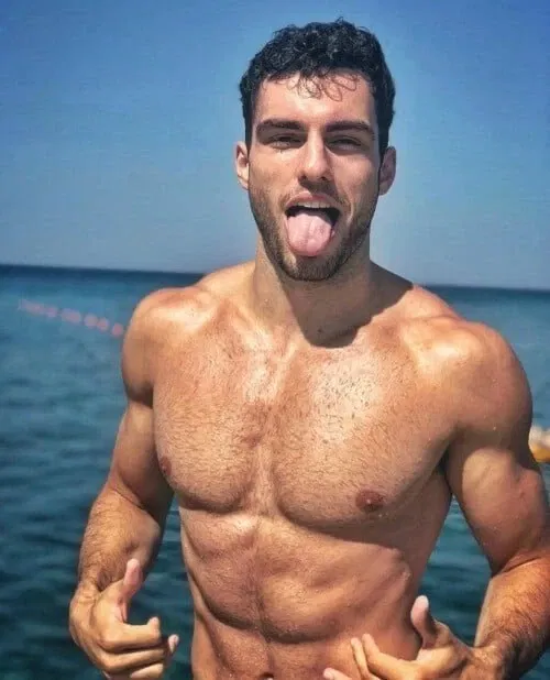 Photo by Nickplus33 with the username @Nickplus33, who is a verified user,  May 14, 2024 at 3:50 AM and the text says '#otter #trimmed  #hairy #tongue #toned #outdoors'