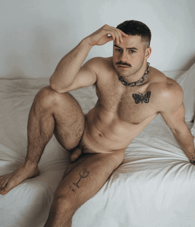 Album by Nickplus33 with the username @Nickplus33, who is a verified user,  January 24, 2024 at 3:01 AM and the text says '#series #otter #stub #trimmed #stache'