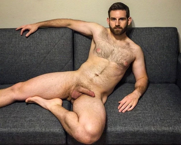 Photo by Nickplus33 with the username @Nickplus33, who is a verified user,  April 2, 2024 at 3:50 AM and the text says '#dilf #manspread  #hairy #balls #beard #hairychest'