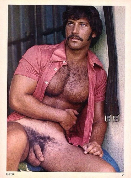 Photo by Nickplus33 with the username @Nickplus33, who is a verified user,  May 14, 2024 at 2:55 AM and the text says '#vintage #daddy #dilf #stache #hairy #hairychest #manspread  #balls'