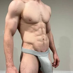 Photo by Nickplus33 with the username @Nickplus33, who is a verified user,  April 13, 2024 at 3:00 AM and the text says '#bulge #massivecock #jockstrap #muscled #smooth #ginger'