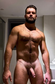 Photo by Nickplus33 with the username @Nickplus33, who is a verified user,  June 14, 2024 at 2:24 AM and the text says '#dilf #beard #hairy #bush #toned #hairychest #happytrail #thickbush'