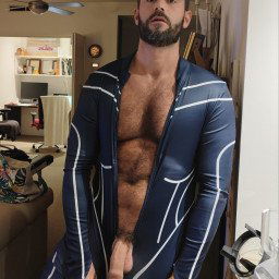 Photo by Nickplus33 with the username @Nickplus33, who is a verified user,  April 29, 2024 at 2:40 AM and the text says '#dilf #toned #beard #hairy #hairychest #trimmed  #hung #uncut  #trimmed'