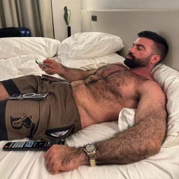 Photo by Nickplus33 with the username @Nickplus33, who is a verified user,  May 3, 2024 at 3:20 AM and the text says '#muscled #beard #hairy #dilf'