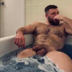 Photo by Nickplus33 with the username @Nickplus33, who is a verified user,  February 14, 2024 at 2:56 AM and the text says '#beefy #beard #hairy #dilf #balls #thickdick #bush'