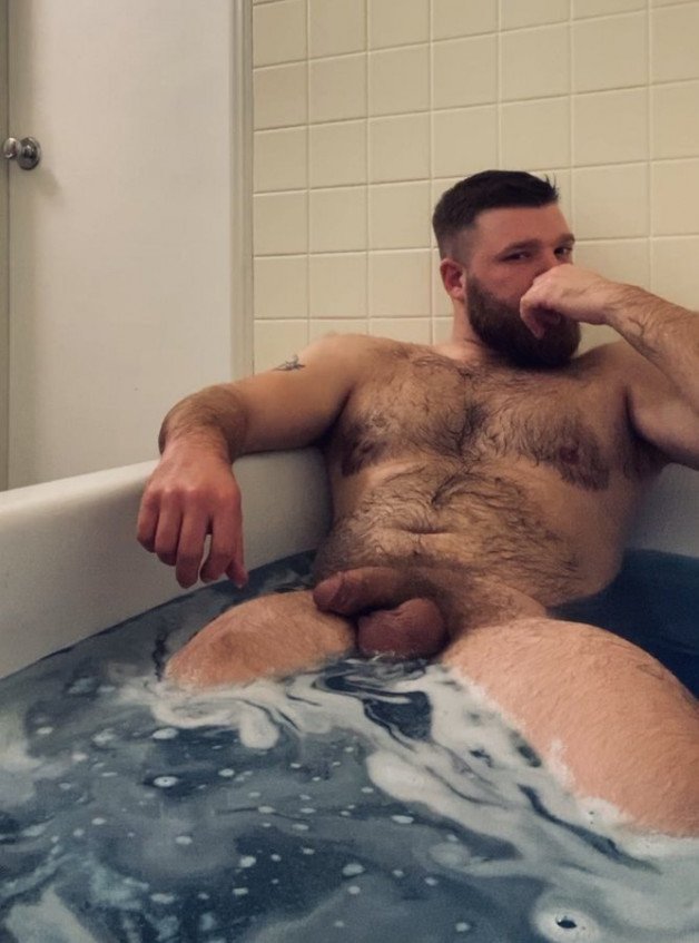 Photo by Nickplus33 with the username @Nickplus33, who is a verified user,  February 14, 2024 at 2:56 AM and the text says '#beefy #beard #hairy #dilf #balls #thickdick #bush'