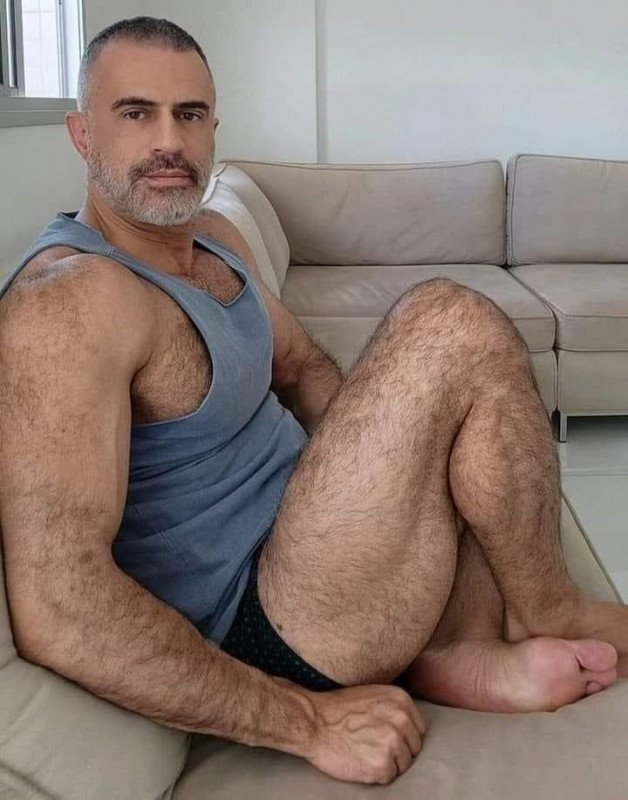 Photo by Nickplus33 with the username @Nickplus33, who is a verified user,  April 25, 2024 at 2:18 AM and the text says '#beefy #hairy #daddy #toned #dilf #scruff  #beard'