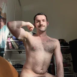 Photo by Nickplus33 with the username @Nickplus33, who is a verified user,  April 7, 2024 at 3:29 AM and the text says '#hairy #beefy #otter  #stache #manspread  #thickdick #bush #thickbush'