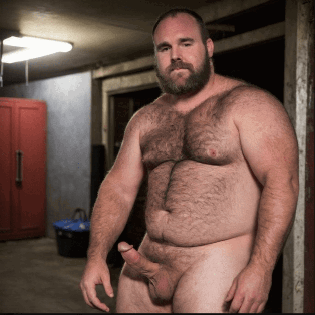 Photo by Nickplus33 with the username @Nickplus33, who is a verified user,  May 21, 2024 at 2:13 AM and the text says '#beefy #bear #hairy #dilf #curved #balls #beard'