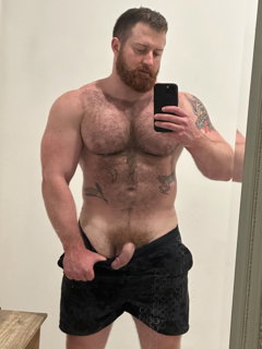 Photo by Nickplus33 with the username @Nickplus33, who is a verified user,  June 27, 2024 at 8:38 AM and the text says '#hairy #bush #reveal #selfie #daddy #dilf #bear'