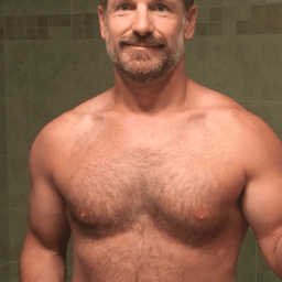Photo by Nickplus33 with the username @Nickplus33, who is a verified user,  March 15, 2024 at 2:47 AM and the text says '#daddy #hairy #beard #toned'