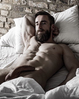 Photo by Nickplus33 with the username @Nickplus33, who is a verified user,  October 30, 2023 at 8:42 AM and the text says '#muscled #smooth #beard #hung #massivecock #balls'