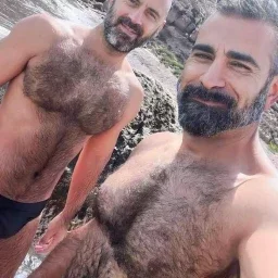 Photo by Nickplus33 with the username @Nickplus33, who is a verified user,  May 3, 2024 at 3:10 AM and the text says '#hairy #beard #outdoors #toned #bear #daddy #dilf'