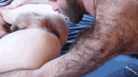 Photo by Nickplus33 with the username @Nickplus33, who is a verified user,  December 24, 2023 at 4:47 AM and the text says '#rimming #eatingass #daddy #hairy #beard #buttspread'