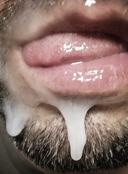 Photo by Nickplus33 with the username @Nickplus33, who is a verified user,  May 10, 2024 at 3:50 AM and the text says '#cumeater #cumfacial #cummybeard #tongue #cum'