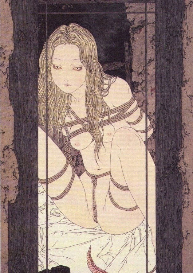 Photo by slavedesires with the username @slavedesires,  March 28, 2016 at 12:56 AM and the text says 'rebel6:

by

Takato Yamamoto


 #Takato  #Yamamoto  #art  #bondage'