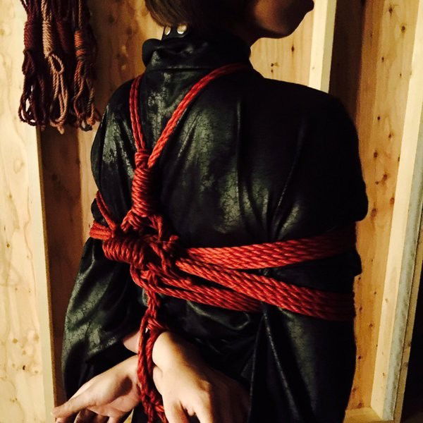 Photo by slavedesires with the username @slavedesires,  March 27, 2016 at 8:18 PM and the text says 'schwein-child:



スタジオ


 #bondage  #red  #rope  #is  #my  #fav'