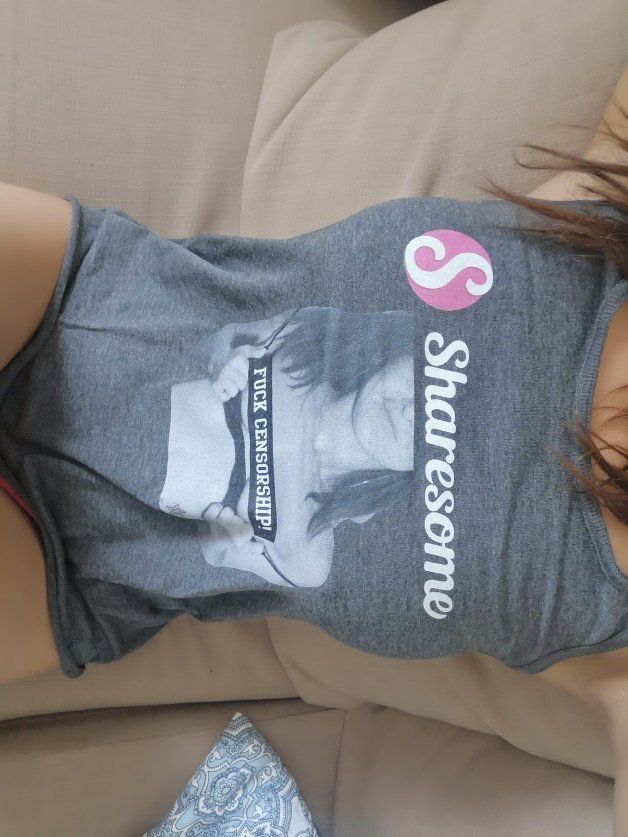 Photo by Sharesome with the username @Sharesome, who is a admin user,  March 5, 2020 at 10:05 AM and the text says 'Today we want to #SharesomeLove and give away one of our "Fuck Censorship" Tees!

SHARE THIS for a chance to win'