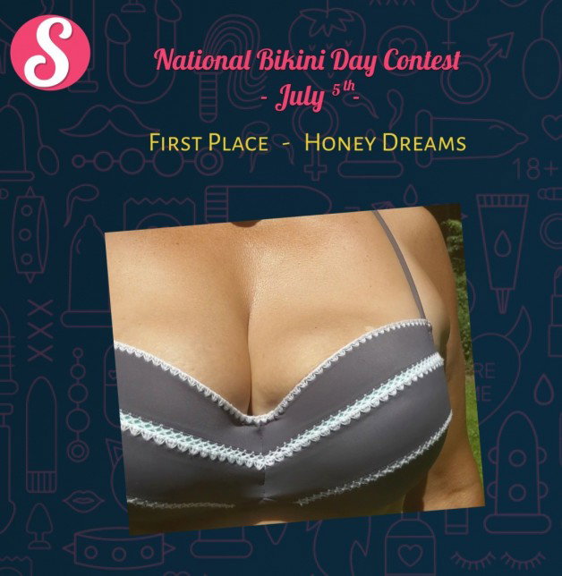 Photo by Sharesome with the username @Sharesome, who is a admin user,  July 5, 2019 at 7:36 PM and the text says 'Hey guys! The #NationalBikiniDay 👙 contest has ended and here are our Top 3 winners! 🏆🏆🏆

🌟 1st Place  - @MyHoneyLickingDreams
🌟 2nd Place - @AyshaRosse
🌟 3rd Place  - @SereneSophie

Congratulations to all of our contestants! 🎉 You can still check..'