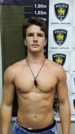 Photo by nicegaypics with the username @nicegaypics,  May 11, 2016 at 2:08 PM and the text says 'He&rsquo;s from Brazil and was arrested but who wouldn&rsquo;t go to jail with him? #Gay  #Jail  #Shirtless  #Prisoner'