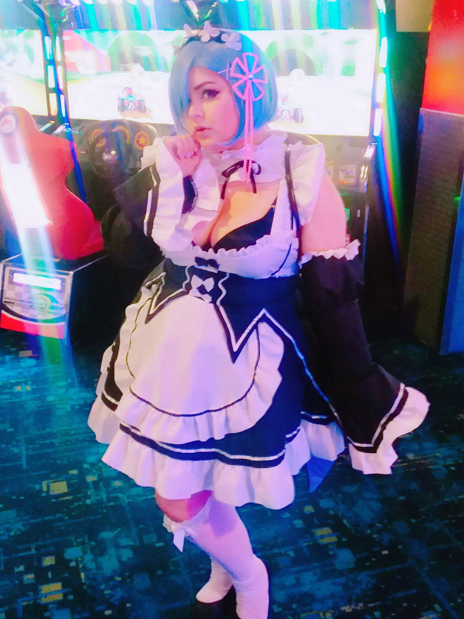 Album by Marieaqua with the username @Marieaqua, who is a verified user,  January 27, 2019 at 6:56 PM. The post is about the topic Cosplay and the text says 'My rem cosplay! Pretty cute right!? ^-^'