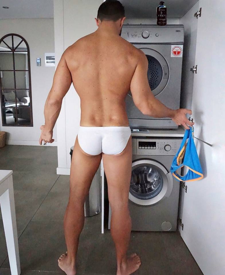 Photo by biggersky123 with the username @biggersky123,  March 29, 2018 at 4:10 PM and the text says 'I caught him in his favorite cotton briefs today - NOT allowed! Fortunately I had a trigger word that was most effective at breaking him of this habit. I stopped him immediately as he tried to sneak out for a run.“Tight white briefs Dalton - are you..'