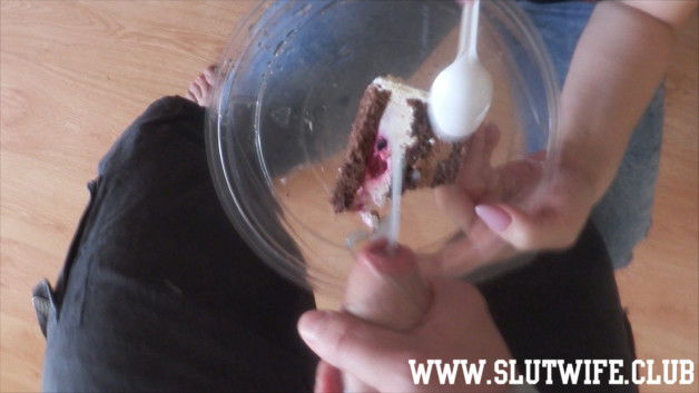 Photo by SLUTWIFE CLUB with the username @SlutwifeClub, who is a brand user,  November 14, 2020 at 1:38 PM. The post is about the topic Cum on food and the text says '🎬Story of the day🎬

🍰Cake with cream for @KarlaRose 🍰

📽️https://www.slutwife.club/en/collections/blow-n-gag-cookies-n-cream-carla-sky-sucks-dick-and-eats-a-cum-covered-cookie

#blowjob #foodporn #cum #amateurporn'