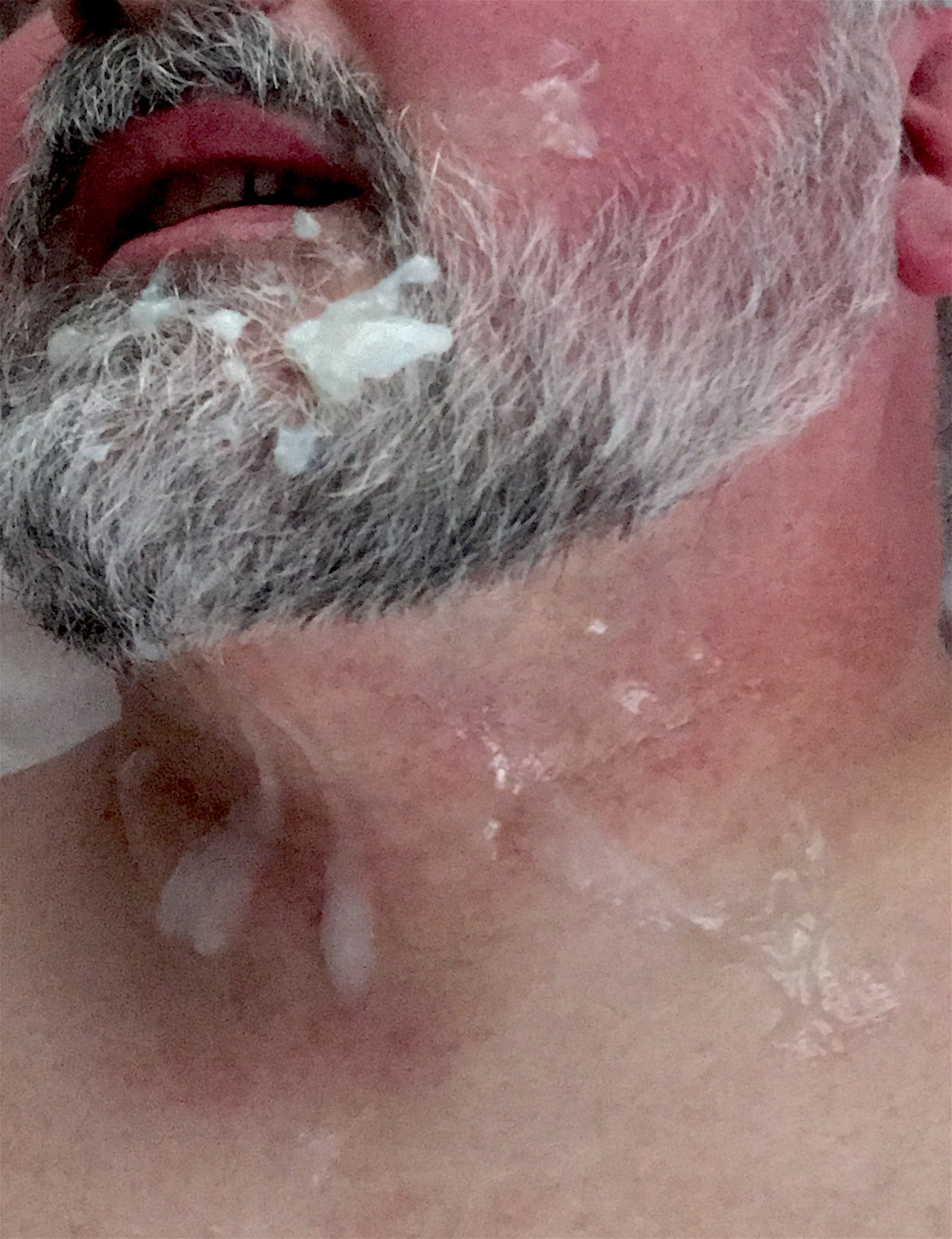 Photo by CapCityAmatuer with the username @CapCityAmatuer, who is a verified user,  January 31, 2019 at 11:25 AM. The post is about the topic Gay Facials and the text says 'Gave my husband a facial the other day! He loved it! Love watching me jack off, loved watching my load fly out of my cock,  loved feeling it on his face!'