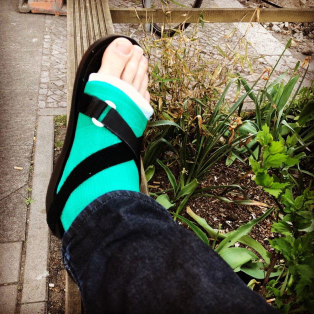 Watch the Photo by ampstef with the username @ampstef, posted on June 29, 2018 and the text says 'castmande:

Out for a walk in the gay area of berlin #brokenleg #brokenfoot #brokenankle #gayfetish'
