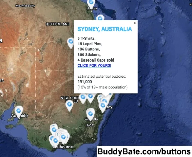 Photo by BuddyBate with the username @BuddyBate,  March 24, 2024 at 10:28 PM. The post is about the topic Bate Cruising and the text says 'A new guy in #Sydney, #Australia, has joined the International #Bate Club'