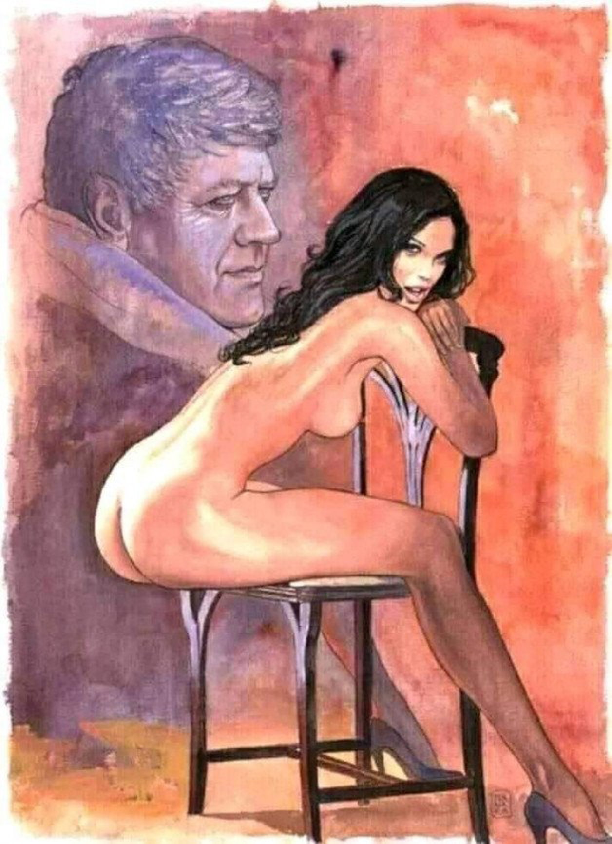 Photo by Sumles with the username @Sumles,  September 1, 2021 at 5:41 AM. The post is about the topic Erotic Cartoons and the text says 'Manara #milomanara #manara'