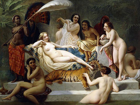 Photo by Sumles with the username @Sumles,  March 27, 2020 at 5:56 AM. The post is about the topic Old paintings and the text says 'Henri Pierre Picou - Odalisque (1858) #art #painting #odalisque #femininebeauty #nudeart'