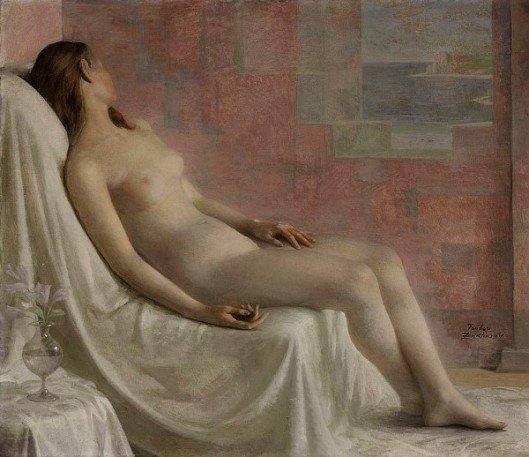 Photo by Sumles with the username @Sumles,  October 2, 2023 at 11:17 AM. The post is about the topic Old paintings and the text says 'Fyodor Ivanovich Zakharov
Resting nude
Artist and models
c. 1960 #art #painting #feminity #femininebeauty #sensual #sensuality #nudeart #artistic #eroticart #erotic #beauty'