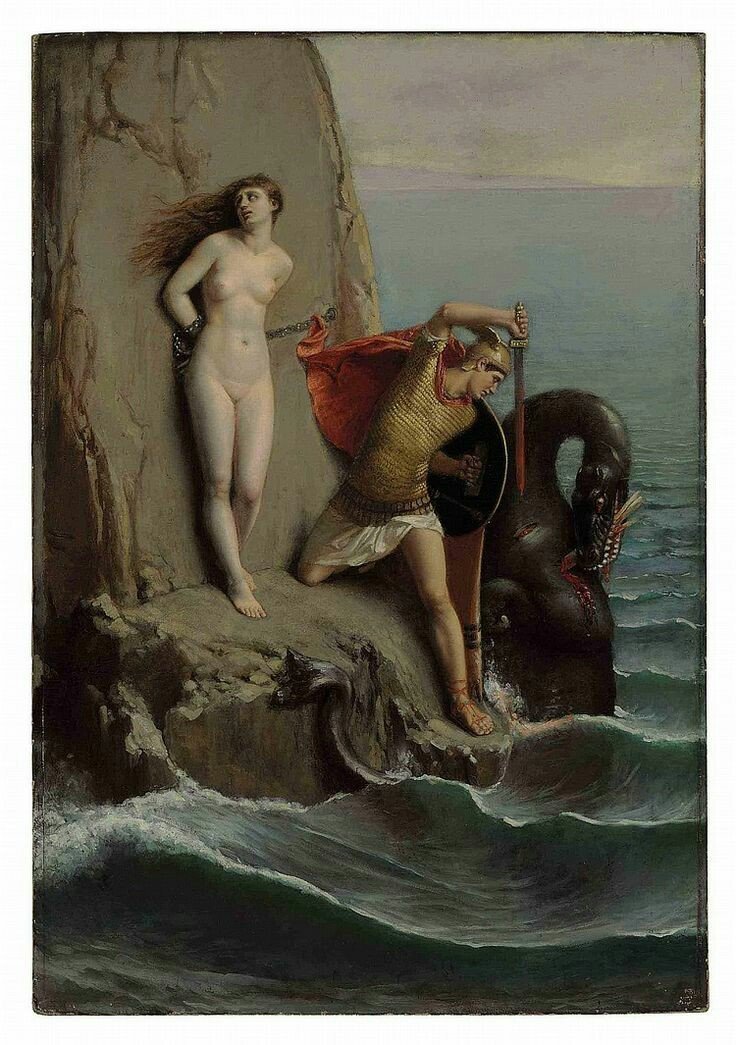 Album by Sumles with the username @Sumles,  May 18, 2023 at 5:02 PM. The post is about the topic Old paintings and the text says '#Andromeda #nudeart #painting #femininebeauty #art #bondage #bdsm'