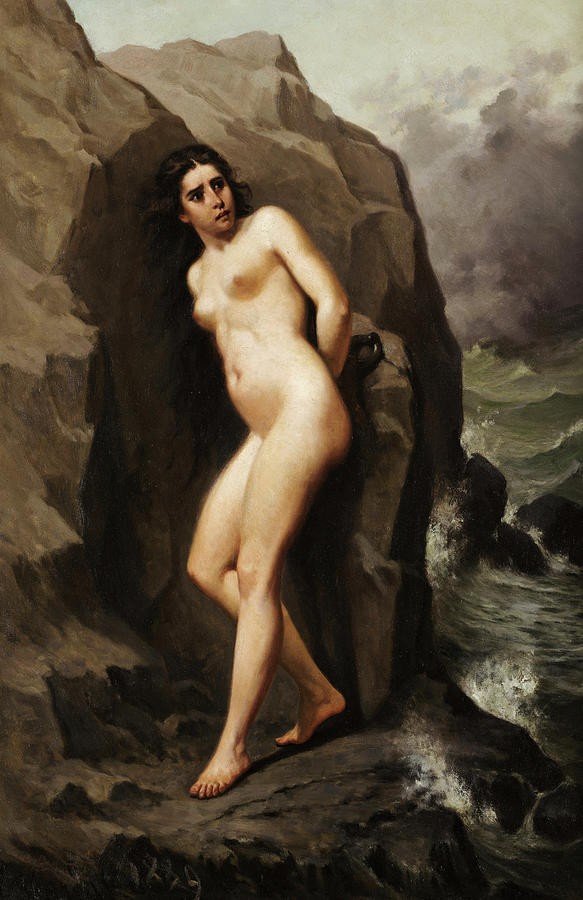 Album by Sumles with the username @Sumles,  May 18, 2023 at 5:02 PM. The post is about the topic Old paintings and the text says '#Andromeda #nudeart #painting #femininebeauty #art #bondage #bdsm'