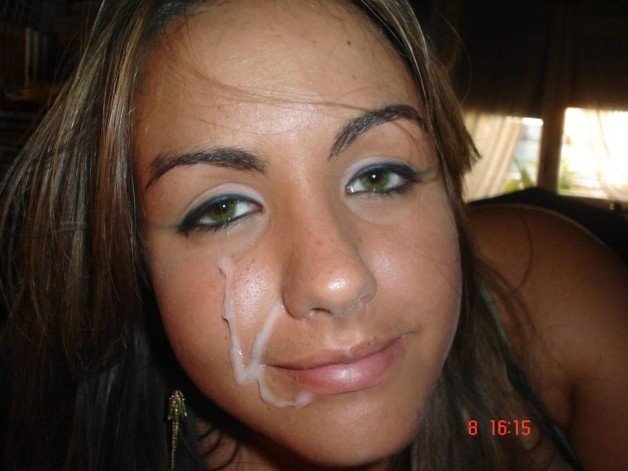 Photo by Arousal with the username @Arousal,  December 2, 2010 at 6:31 PM and the text says 'Ahhh, that sleepy just fucked look in her eyes&hellip; i couldn&rsquo;t wait to lick her face clean. #facial  #cum  #Smiles!'