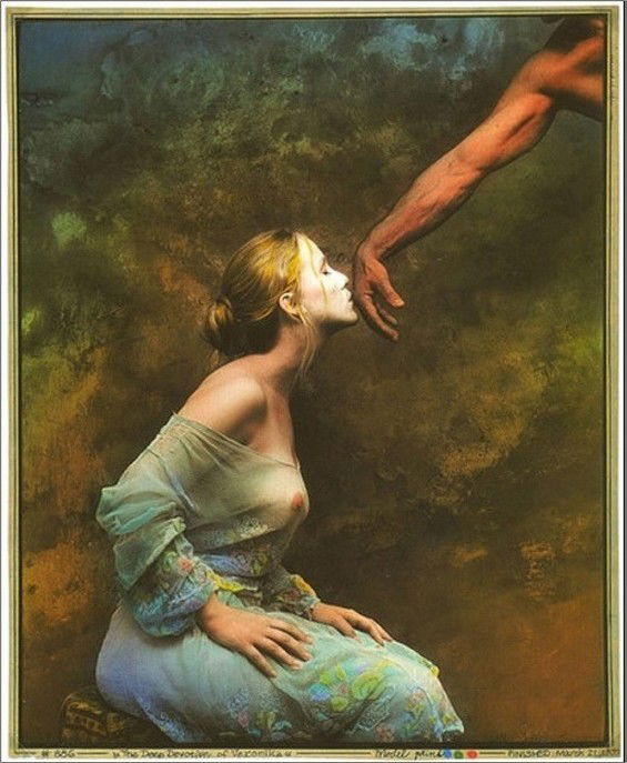 Photo by mykinkyplayhouse with the username @mykinkyplayhouse,  August 14, 2014 at 12:07 AM and the text says 'Jan Saudek is the photographer. This is called &ldquo;The Deep Devotion of Veronika&quot;  #slave  #submission  #kneeling'