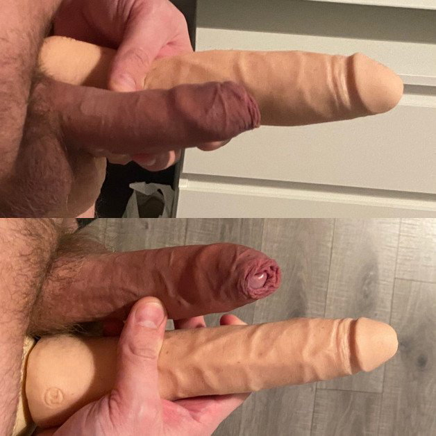 Photo by toosmallforher-nl with the username @toosmallforher-nl,  February 1, 2022 at 8:57 AM. The post is about the topic SPH Small Penis Humiliation and the text says 'real cock vs me'