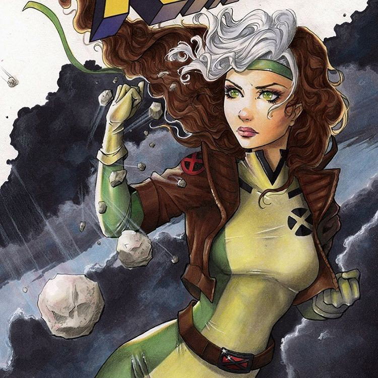 Watch the Photo by Justanotherguy with the username @Justanotherguy79, posted on March 19, 2017 and the text says 'aberrantkitty:

Crop of the finished Rogue scan. :-) Mixed media on an X-Man 92 sketch cover, mostly Copic markers and prismacolor pencil.

#rogue #comicart #comics #instaart #sketchcover #xmen #fanart #draw #copics #copicmarkers #colletteturner'