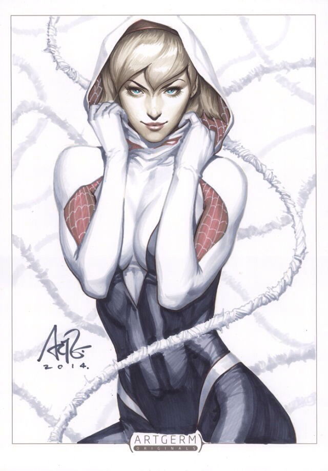 Photo by Justanotherguy with the username @Justanotherguy79,  May 23, 2015 at 3:07 PM and the text says '#artgerm  #spidergwen'