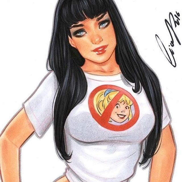 Photo by Justanotherguy with the username @Justanotherguy79,  November 12, 2016 at 3:29 AM and the text says 'eliaschatzoudis:

Vote for #veronica #bettyandveronica @archiecomics #eliaschatzoudis #chatgr'