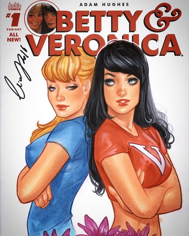 Photo by Justanotherguy with the username @Justanotherguy79,  October 11, 2016 at 10:55 PM and the text says 'eliaschatzoudis:

#betty&amp;veronica #archiecomics #eliaschatzoudis #nycc #copicmarkers  (at Javits Convention Centre , New York)'