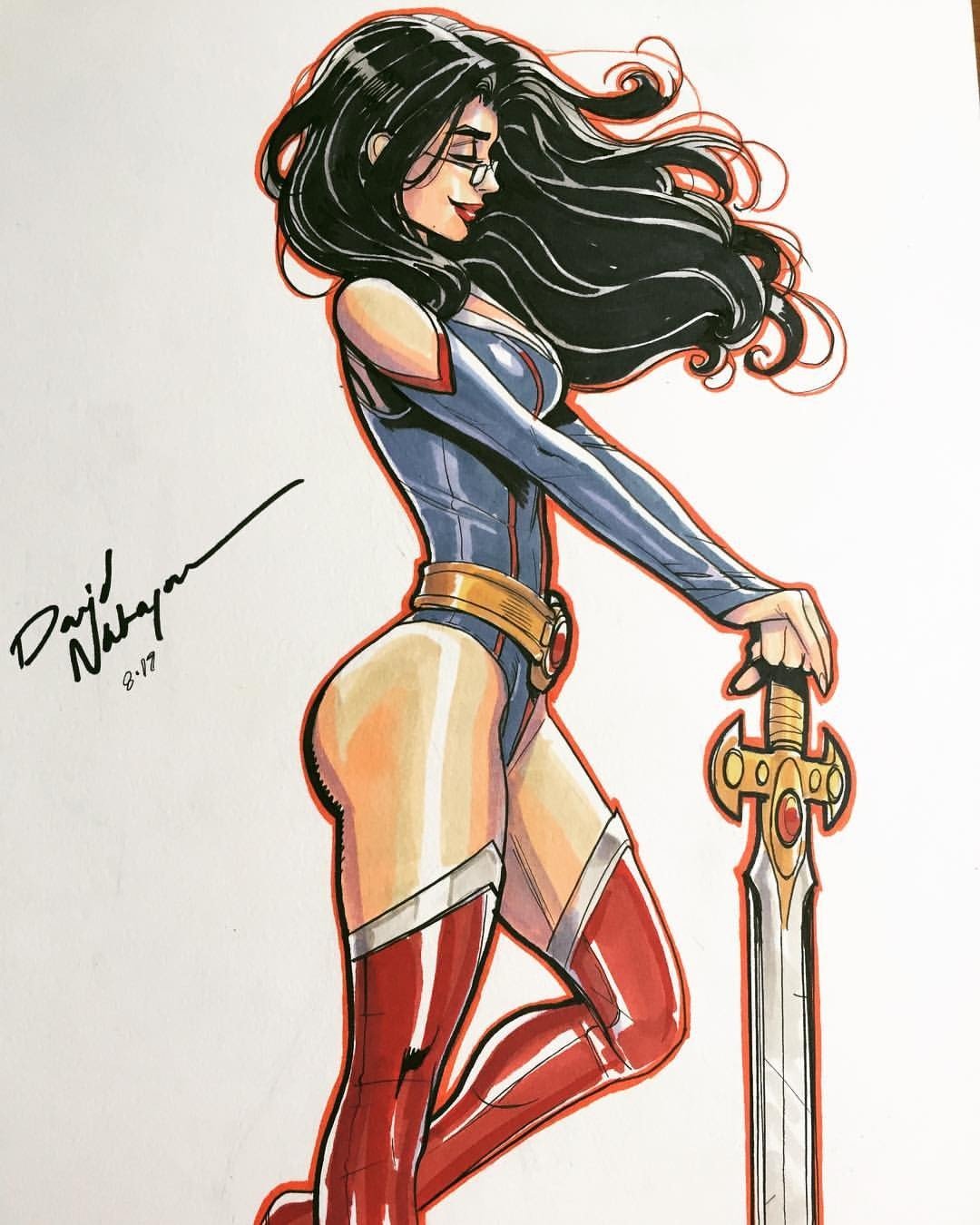 Photo by Justanotherguy with the username @Justanotherguy79,  October 6, 2017 at 10:01 PM and the text says 'dna-1:

Sela from Grimm Fairy Tales. Marker commission from @tampabaycomiccon last weekend. #sela #grimm #gft #davidnakayama #grimmfairytales #zenescope @zenescope'