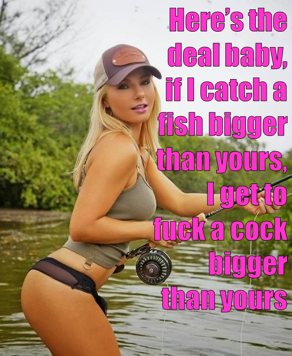 Photo by adultfictionsection with the username @adultfictionsection,  May 5, 2017 at 7:57 PM and the text says '#hotwife  #captions  #hot  #wife  #cuckhold  #fishing  #deal  #swingers  #cheating  #cock  #big  #tits  #blode  #braless  #sexy  #pole  #ass  #babe  #pokies'