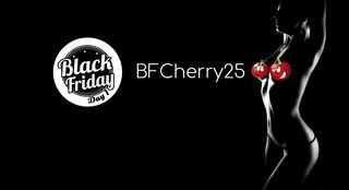 Photo by CherryPopsPromo with the username @CherryPopsPromo,  November 23, 2018 at 9:07 AM and the text says '#BlackFridayCherry?
#BFCherry25?
#BlackFriday?

When everyone is running for material things, it's time to choose something for your soul.
SignUp with a 25% off, code: BFCherry25 on BestStudios.lsl.com  & discover your fav cherry!'