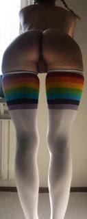 Shared Photo by Skithepow38 with the username @Skithepow38,  March 18, 2019 at 9:07 PM. The post is about the topic Thigh high socks and the text says 'Fuck me, that's hot'