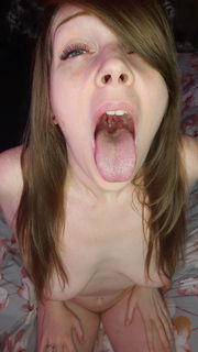 Photo by GamerGirlRoxy with the username @GamerGirlRoxy, who is a star user,  October 15, 2022 at 6:40 PM. The post is about the topic Amateur and the text says 'wide open mouth, whats next? 😈'