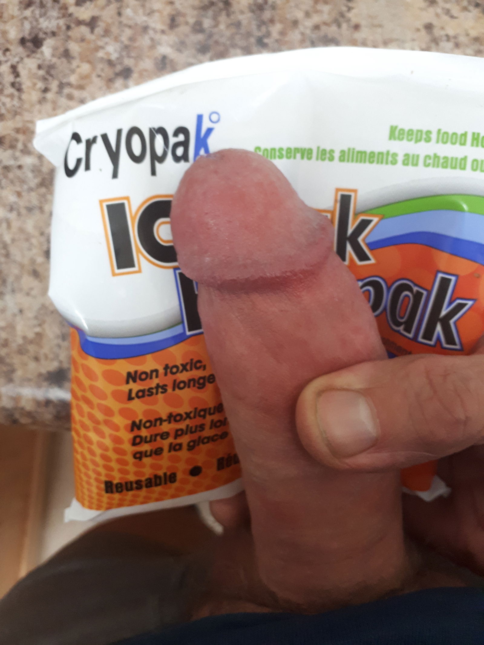 Photo by gaper591 with the username @gaper591, who is a verified user,  June 14, 2019 at 7:50 PM. The post is about the topic CBT Joy and the text says 'Love freezing my cock till it stings!'