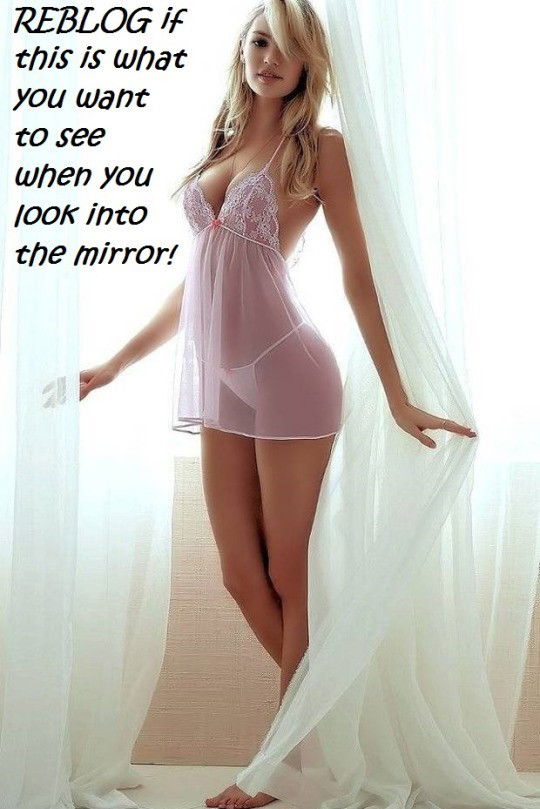 Photo by jeridianj with the username @jeridianj,  May 26, 2015 at 3:12 PM and the text says 'sissy-stable:

Do you want to look like her when looking into the mirror ?'