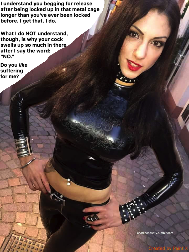 Photo by Rubberdoll Munich with the username @nachtnebel, who is a verified user,  February 11, 2019 at 3:02 PM. The post is about the topic Chastity captions